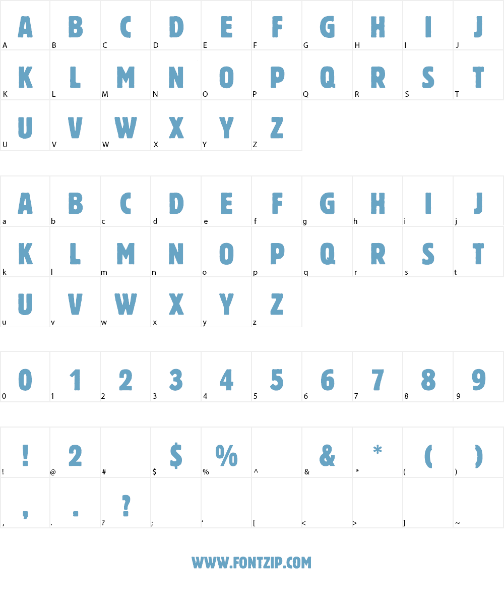 Early Man Font Character